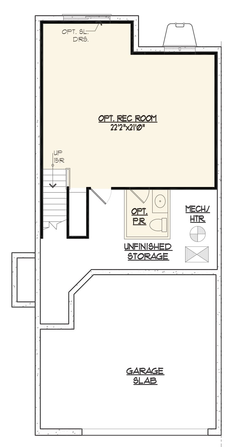 Bentley Homes Somerset basement floor plan.